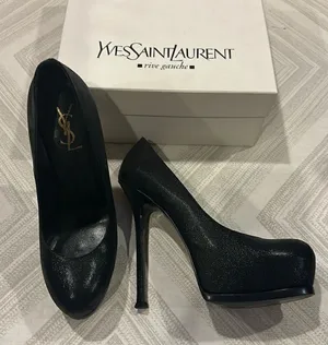 Yves Saint Laurent Women’s Black Leather Tribtoo Platform Pumps - 105 Size EU40 thumbnail 1