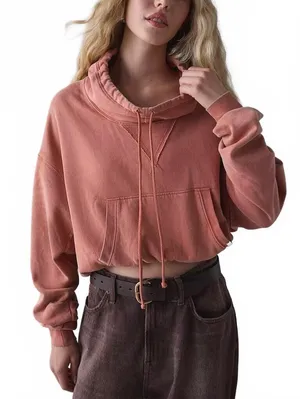 UO Out From Under Hear Me Out Drawstring Mockneck Pullover Urban Outfitters Med thumbnail 1