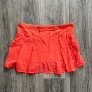 lululemon Orange Performance Skort Size 6 Women’s Tiered Athletic Skirt thumbnail 3