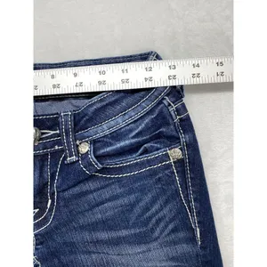 Miss Me Jeans Womens Size 25 cutoff jorts/shorts Bermuda Embellished flap Pocket thumbnail 2