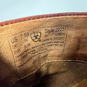 Ariat Womens 7.5B Brown Leather Wedge Clogs Buckle Mules Comfort Shoes Casual‎ thumbnail 5