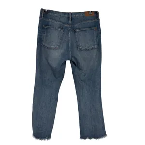 Madewell 10" High‎ Riser Demi Boot Jeans Size 32 Raw Hem Stretch thumbnail 2