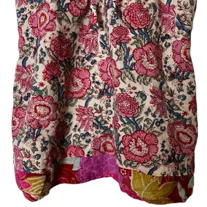 Vintage Cotton Village Floral Babydoll Top Cottage Y2K Boho Tassels Size Small thumbnail 4