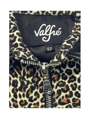 new Valfre ☻︎ January Crop Jacket ☻︎ Leopard Print ☻︎ Black Vinyl Collar ☻︎ XS thumbnail 11