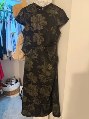 Green Floral Midi Dress thumbnail 2