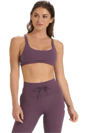 Vuori Mauve Purple Scoop Neck Sports Bra Yosemite Bra Large thumbnail 1