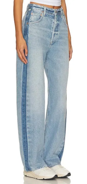 NWT Citizens of Humanity Ayla Baggy in Tuxedo Skylights Rigid Jeans 25 thumbnail 1