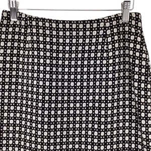 Harolds Womens Skirt Size 2 Wool Pencil Black & White Geometric Fringe Hem thumbnail 2