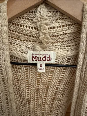 Y2K Mudd Small Crochet Open Knit Full Length Sleeveless Duster Boho Western thumbnail 8