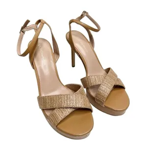 BCBGeneration Sandals Size 9 Tan High Heel‎ Ankle Strap Open Toe Platform thumbnail 4