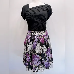 White House Black Market Black Top Crisscross Layered Asymmetric Neckline Size S thumbnail 10