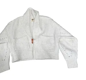 We The Free Free People Ivory Ribbed Toggle Shawl Collar Cardigan Sweater XS thumbnail 1
