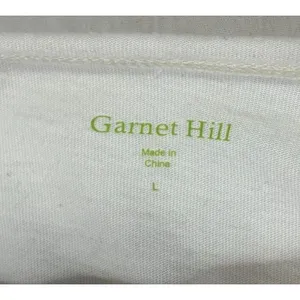 Garnet Hill Ivory Floral Embroidered 3/4‎ Sleeve Top Sz L Boho Feminine Casual thumbnail 4