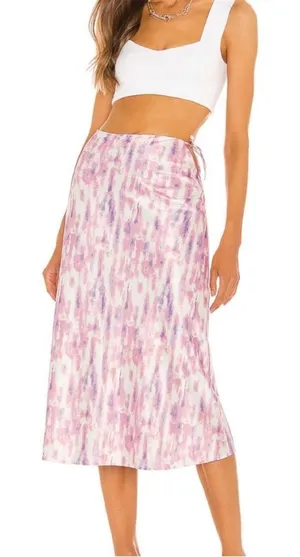 Michael Costello x REVOLVE Cleo Midi Skirt‎ in Purple Pink thumbnail 1