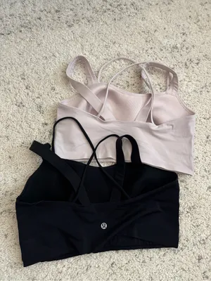 Lululemon Like A Cloud Longline Bra *Light Support D/DD Bundle Black Pink‎ thumbnail 2