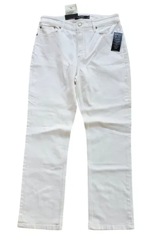 Lauren Ralph Lauren NWT White High-Rise Straight Ankle Jeans 29 Size 8 thumbnail 1