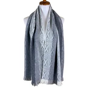 Qisu‎ Alpaca Acrylic Fringe Knit Scarf Cozy Neutral Wrap One Size thumbnail 2