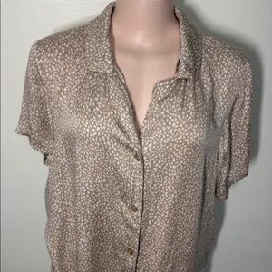 BearPaw 2 piece pajama set button up shorts woman size XL thumbnail 3