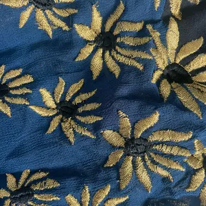 Free People Black & Blue Gold Embroidered Boho Blouse Top thumbnail 8