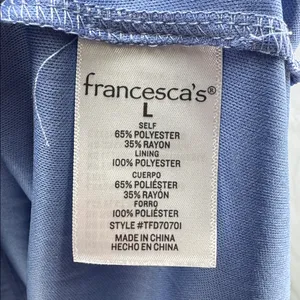 Francesca's Collections Blue Maxi Skirt Lace Accent western boho country cottage thumbnail 12