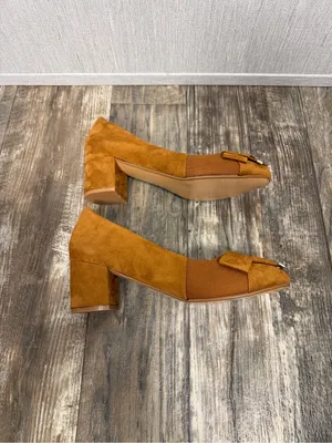 Benassal Women's Tan Block Heel Pumps with Bow and Metal Accent Size 8.5 thumbnail 12