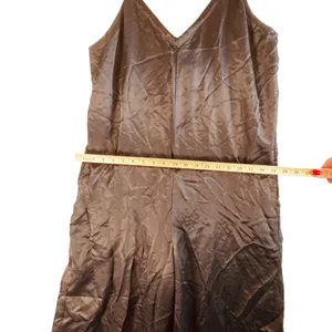 Athleta Calm‎ Cool Jumpsuit M Black Cupro Wide Leg Strappy Minimalist Chic Flowy thumbnail 6