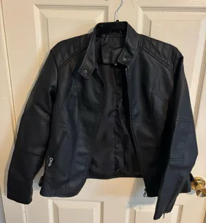 Amazon Black leather jacket thumbnail 1