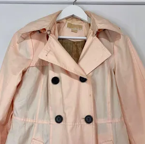Michael Kors Women's Trench Coat With Buttons Pink Size XS FLAW thumbnail 2