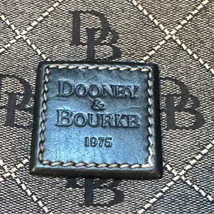 Dooney Bourke Canvas Monogram Y2K Gray / Black Shoulder Bag thumbnail 2