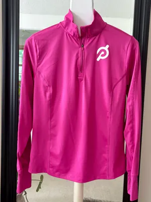PELOTON Pink 3/4 Zip Long Sleeve Shirt thumbnail 1
