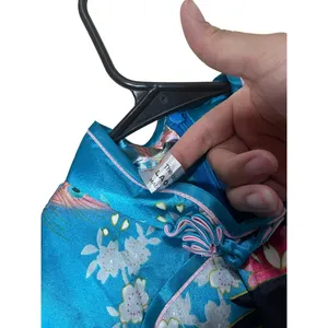 Laogudai Blue‎ Peacock Floral Mandarin Collar Chinese Style Cheongsam Dress M thumbnail 5