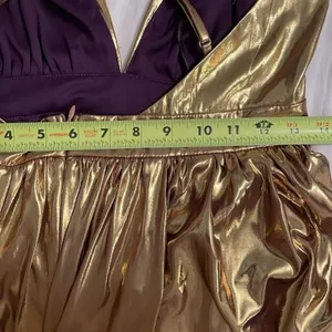 Fate Metallic Gold Cocktail Party Dress Womens Size Small NEW Glam thumbnail 6
