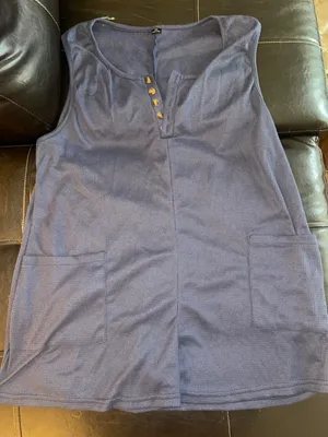 Blue Waffle Romper Size 3X thumbnail 1