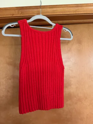 Cotton On Red Tank Top Crop thumbnail 3
