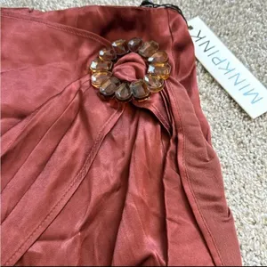 MINKPINK satin‎ bejeweled mini skirt size S thumbnail 2