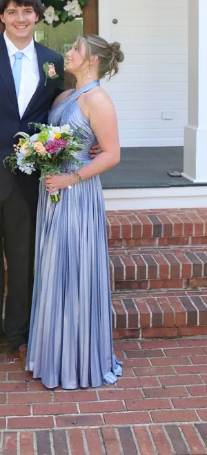 Sherri Hill Prom Dress Blue Light thumbnail 1