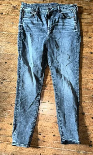 American Eagle back hi-rise distressed normcore 16 jeggings thumbnail 1