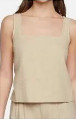 Express Summer-Blend Linen Square Neck‎ Tank Cream Size Medium NWT thumbnail 1