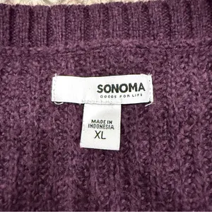 NWOT Sonoma Purple Knit Sweater thumbnail 5