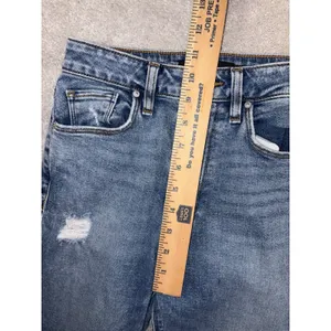 Hudson Flare Jeans 25 Blue Distressed Bell Bottom‎ Wide Leg Denim Boho Festival thumbnail 11