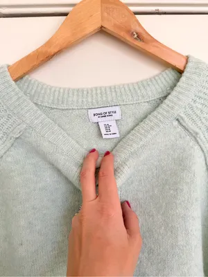 Song of Style Revolve Mint Sea Foam Green Crewneck Cardigan Sweater M thumbnail 5