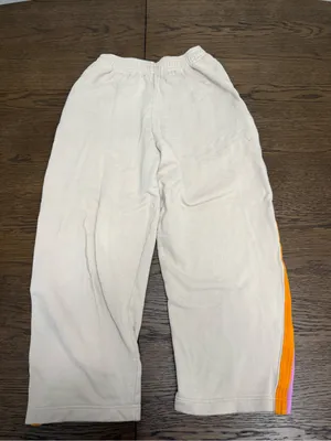 French Connection Beige Hoodie & Jogger Set with Pink and Orange Accents thumbnail 4