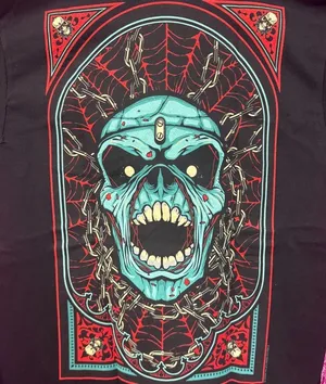Iron Maiden Eddie Tarot Piece of Mind Heavy Metal Band Tee M thumbnail 2
