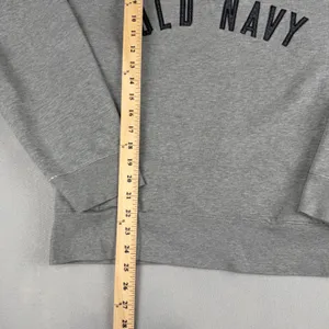 Vintage Old Navy Womens Large Quarter Zip Sweatshirt Grey thumbnail 3
