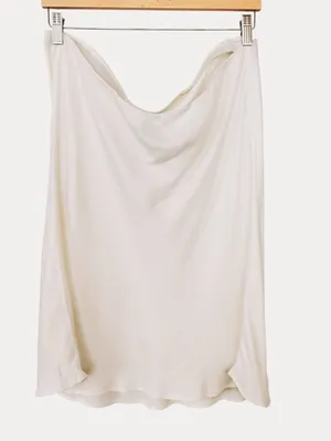 ANTHROPOLOGIE Silky Tube Top Ivory Blouse Sleeveless Size L NEW thumbnail 5