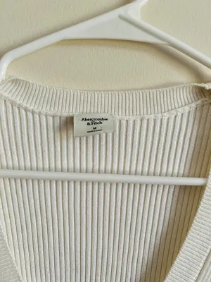 Abercrombie & Fitch Ribbed White Bodysuit thumbnail 3