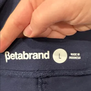 Betabrand Classic DPYP Dress Pant Yoga Pants Straight in Navy size L thumbnail 10
