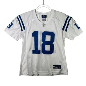 Reebok Indianapolis Colts Peyton Manning 18 Jersey Womens Medium White Blue NFL‎ thumbnail 1