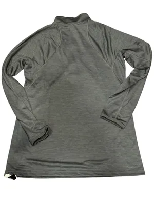 adidas womens Heathered Gray Quarter-Zip Performance Jacket thumbnail 5