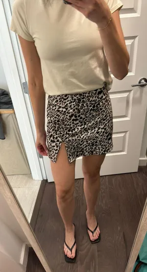 Princess Polly, leopard satin mini skirt thumbnail 1
